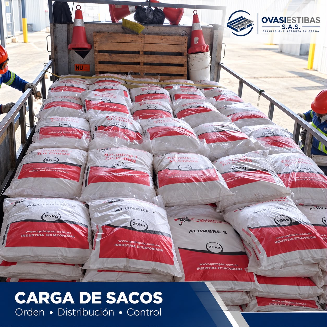 Carga ordenada de sacos