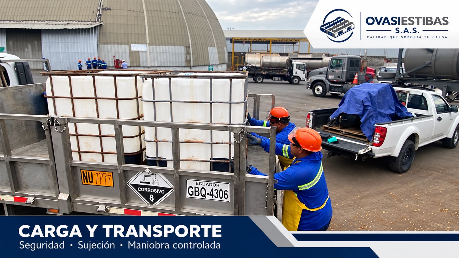 Carga y transporte con maniobra controlada