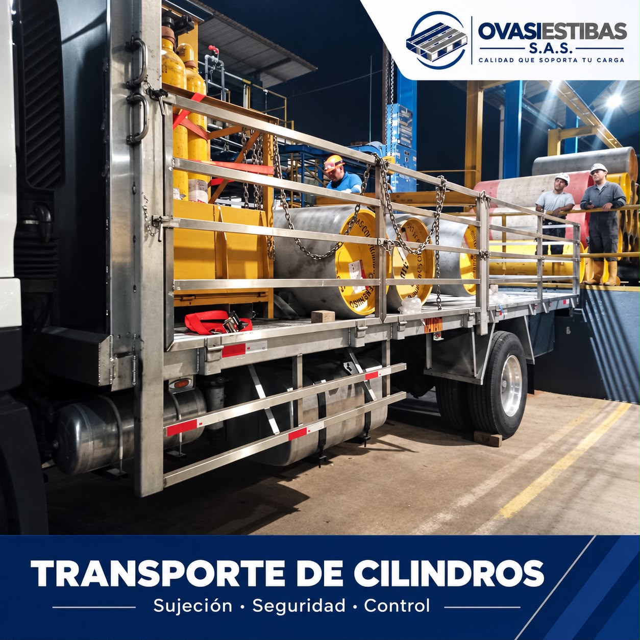 Transporte nocturno de cilindros