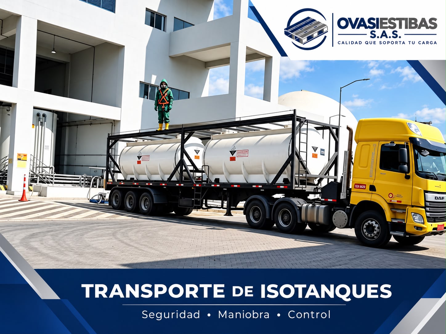 Operación de transporte de isotanques
